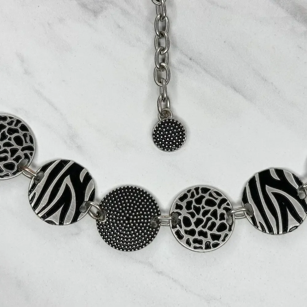 Chico's Animal Print Disc Chain Belt 2X/3X ✨